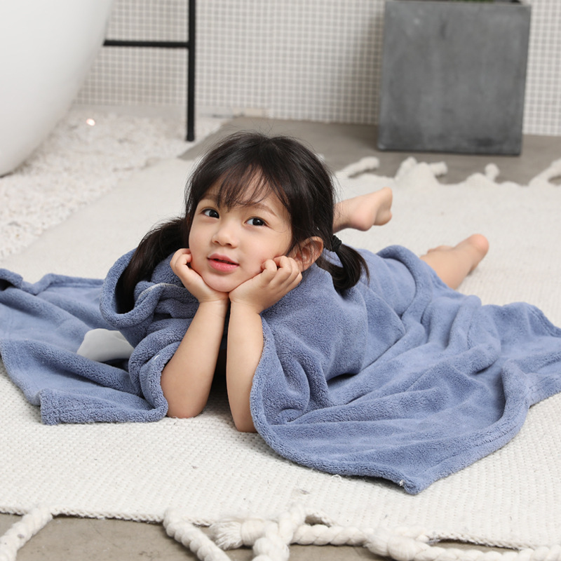 ✅ バスローブ子供用コーラルベルベットフード付きマント吸収性ベビーバス水泳着用可能ラップバスタオル卸売|undefined