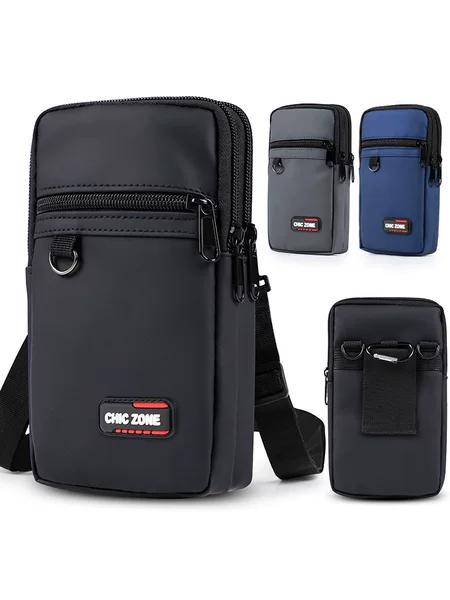 Factory Wholesale New Multifunctional Pu Waist Bag Men's Belt Mobile Phone Bag Outdoor Carabiner Running Mobile Phone Bag