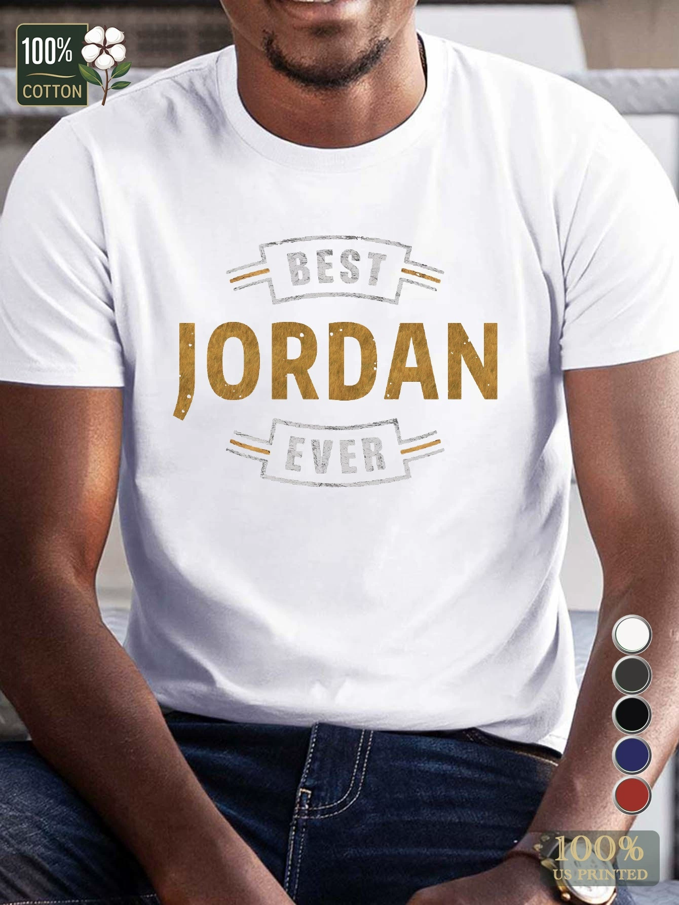 Jordan Pure Cotton Men's T-Shirt, Fitted