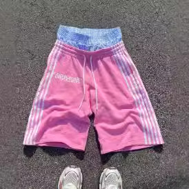 American Style Distinctive Street Casual Shorts Men's Niche Design Stitching Double Trousers Summer New Style Straight Shorts