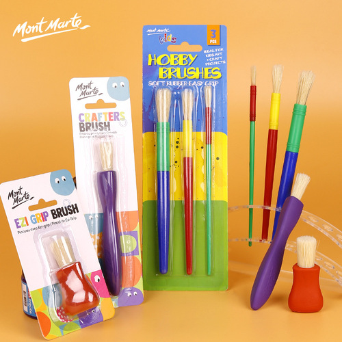 Montmartre children's brush set training institution with 6 pieces of colorful nylon hair graffiti gouache brushes