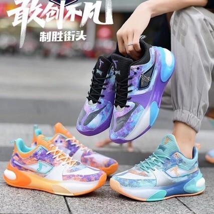 Chiant Spring Men's Shoes for Middle School Students Professional Training Basketball Shoes Shock-cushioning Non-slip Wear-resistant Colorful sneaker