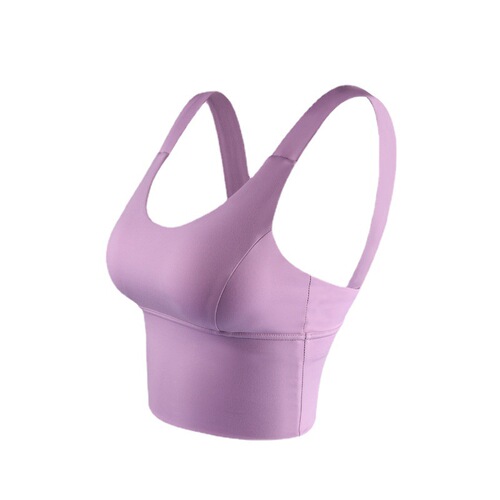 Sports bra women's high-intensity yoga vest beautiful back European and American nude bra fitness push-up shock-proof sports bra