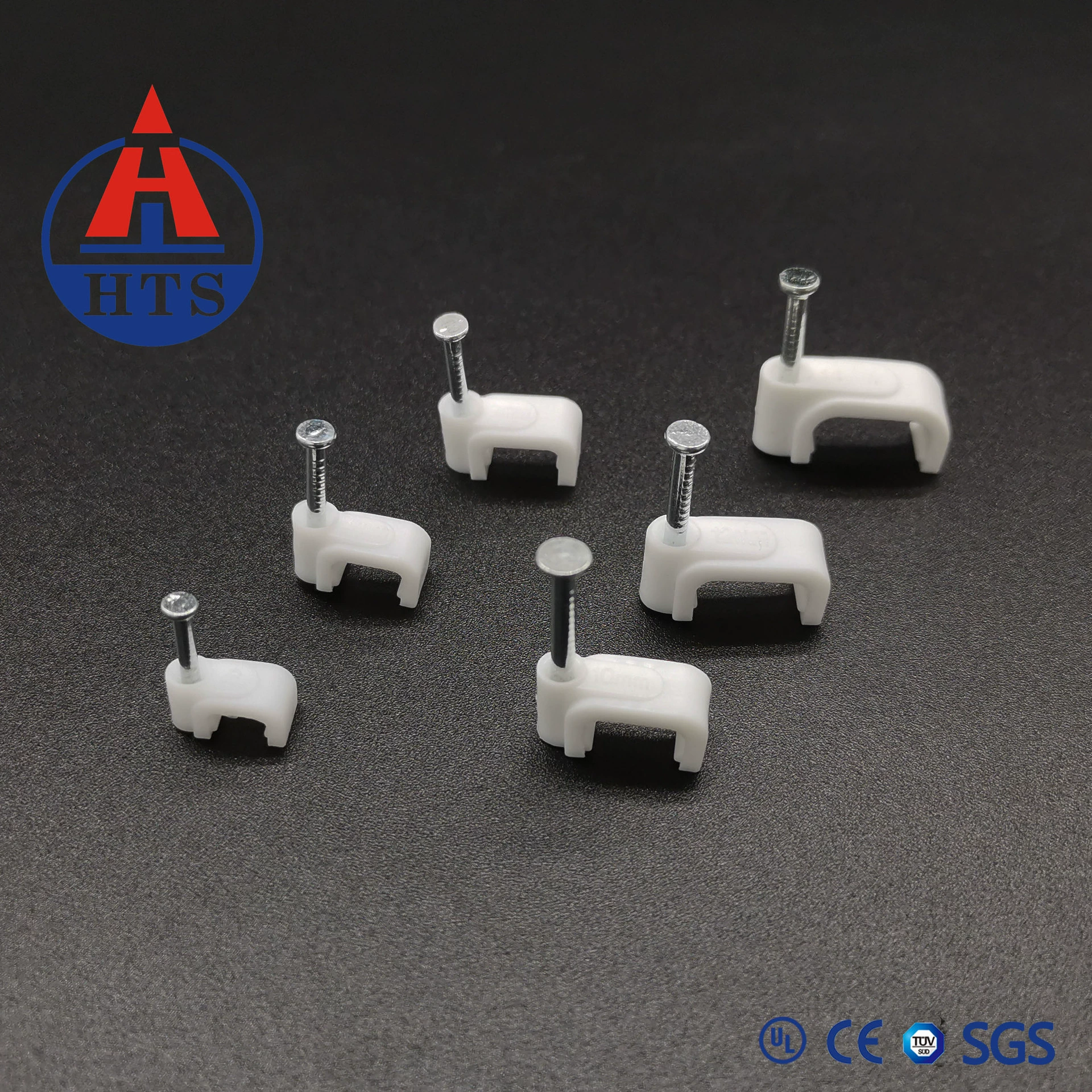 Легкий квадрат 45678910121416 мм белый стальной гвоздь линейная карта фиксирующее устройство проводка Пряжка фиксирующий Зажим U трубчатая карта