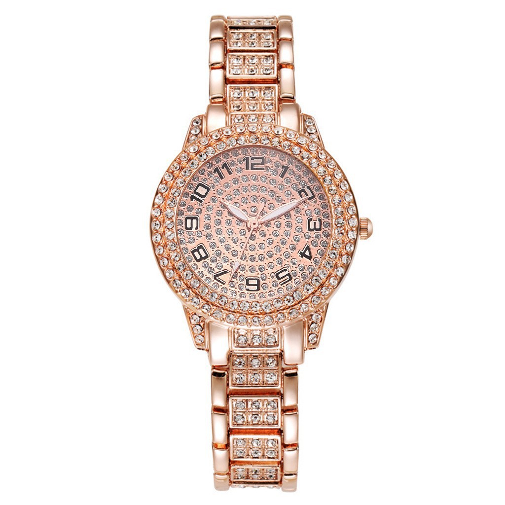 Rose gold baby's breath digital watch