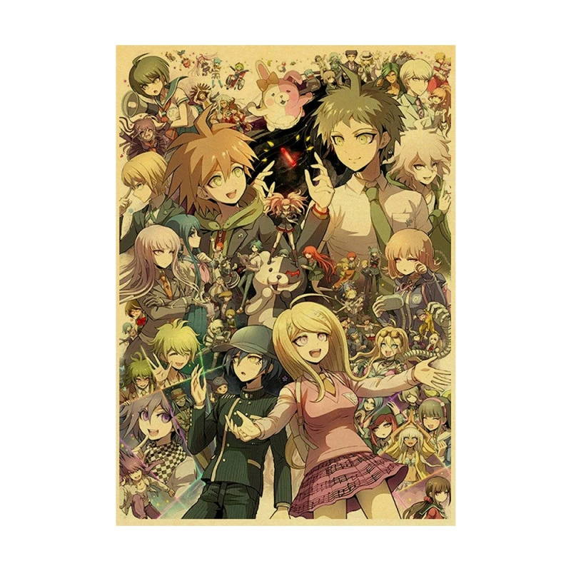 [亚马逊速卖通日本动漫Danganronpa 装饰画帆布画芯海报]