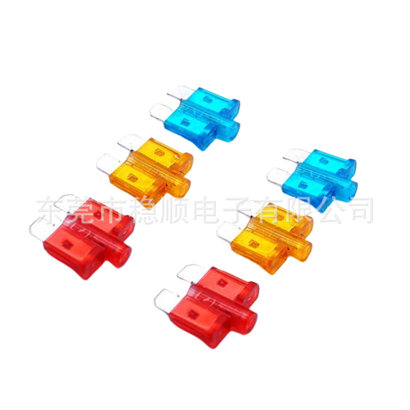 带LED灯汽车插片保险丝 车用带熔断指示保险丝 带LED灯片式保险丝
