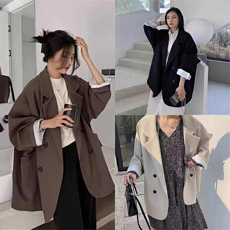 2026 European Style Loose Blazer Tops Wholesale British Style Casual Women's New Spring and Autumn Versatile Commuter Wear