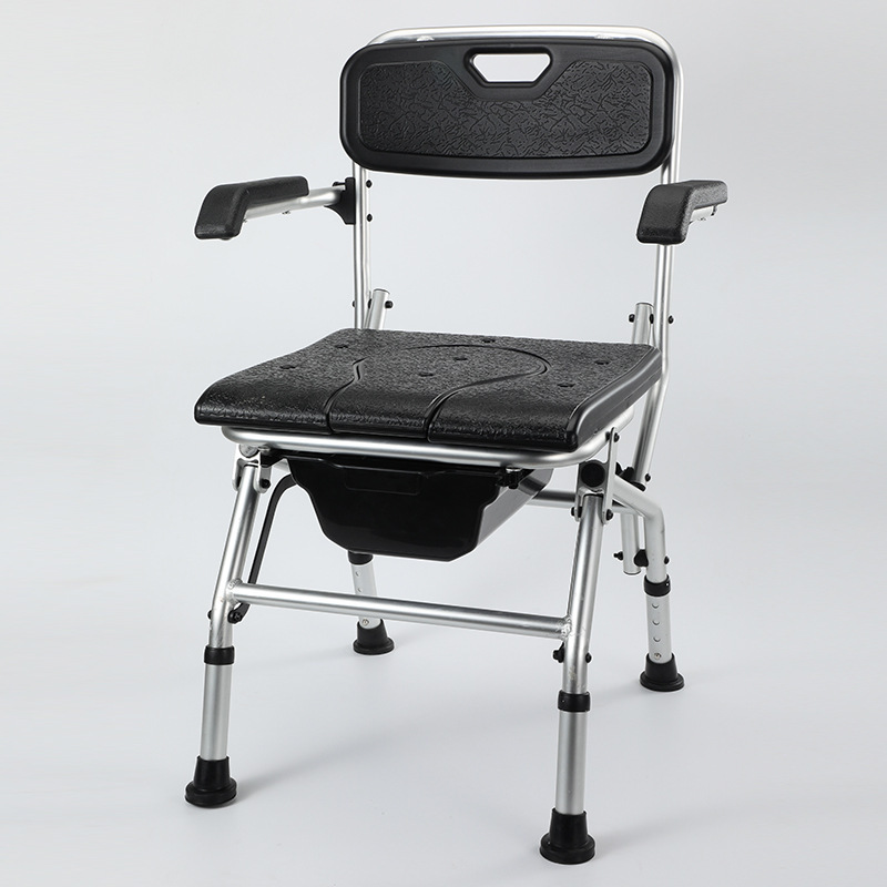 Ancianos mujeres embarazadas baño silla plegable silla ergonómica silla de ducha estable de aleación de aluminio silla de baño