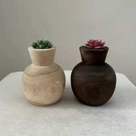木质花瓶简约木质花瓶创意实木花瓶家居摆件装饰花瓶供应