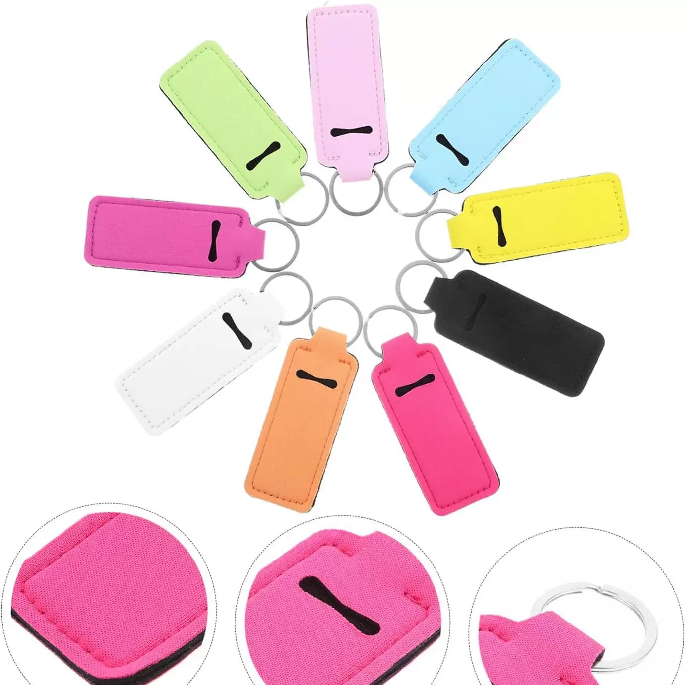 源头厂家 外贸热销潜水料洗手液瓶套口红唇膏套纯色方形唇膏口红