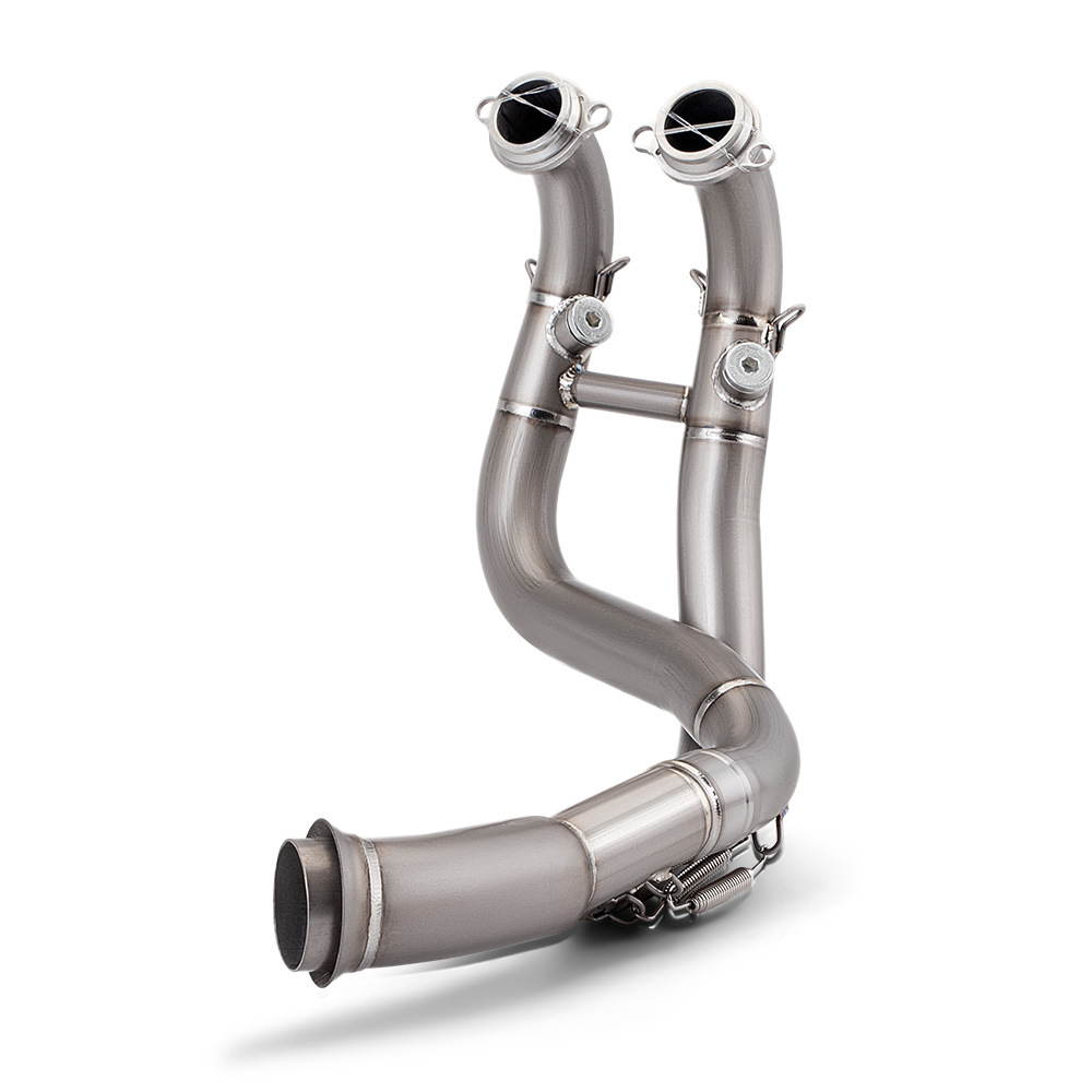 Motorcycle Modification Duke790 890R Titanium Alloy Front Exhaust Pipe Connected to the Original Exhaust 2018-2022