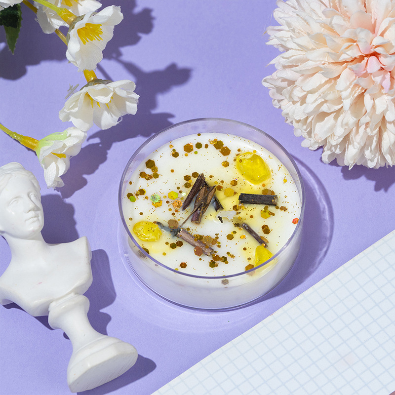 Cera de soja flor seca fragancia de cera de arroz regalo de mano aceite esencial vegetal incienso vela esquinilla conchas decoración de fragancia para el hogar