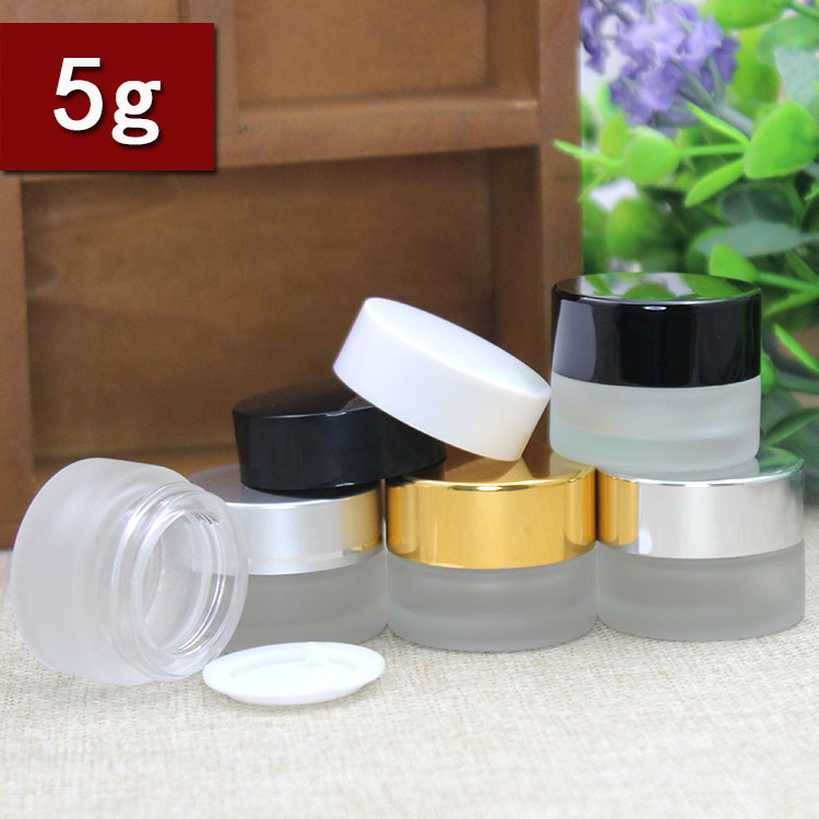 磨砂面霜瓶膏霜瓶 手拉垫化妆品包装玻璃分装瓶5g