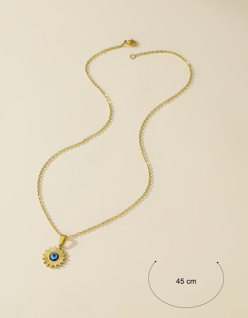 Simple Style Devilu0027S Eye Titanium Steel Enamel Plating Inlay Resin Earrings Necklace