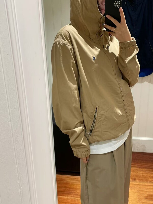 RL拉夫战马秀款连帽抽绳夹克外套休闲外套男女同款夹克连帽风衣|undefined