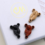 DIY三通紫檀黑檀橄榄木1.6cm手工串珠念珠配件淘宝批发代发