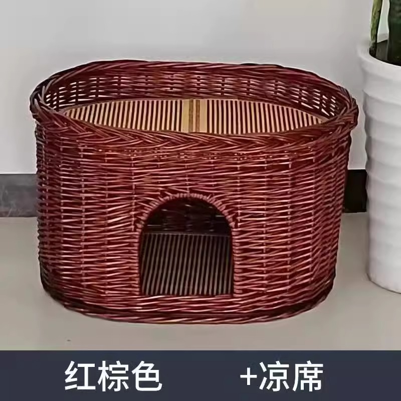 Guarida de ratán para gatos VIP Teddy perrera de mimbre para perros pequeños