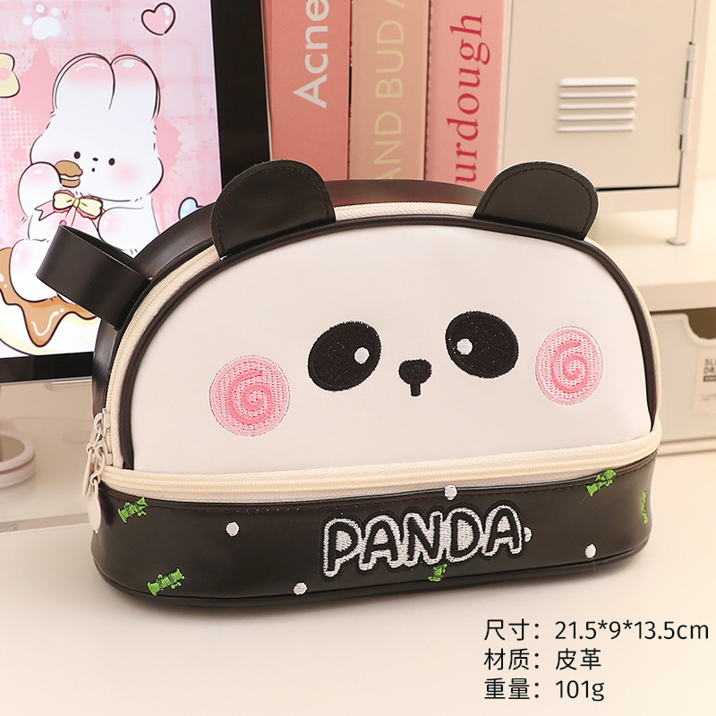 Nuevo estuche de lápices impermeable de dibujos animados, bolsa de cosméticos de almacenamiento de gatos de gran capacidad, bolsa de papelería para estudiantes, caja de papelería linda coreana