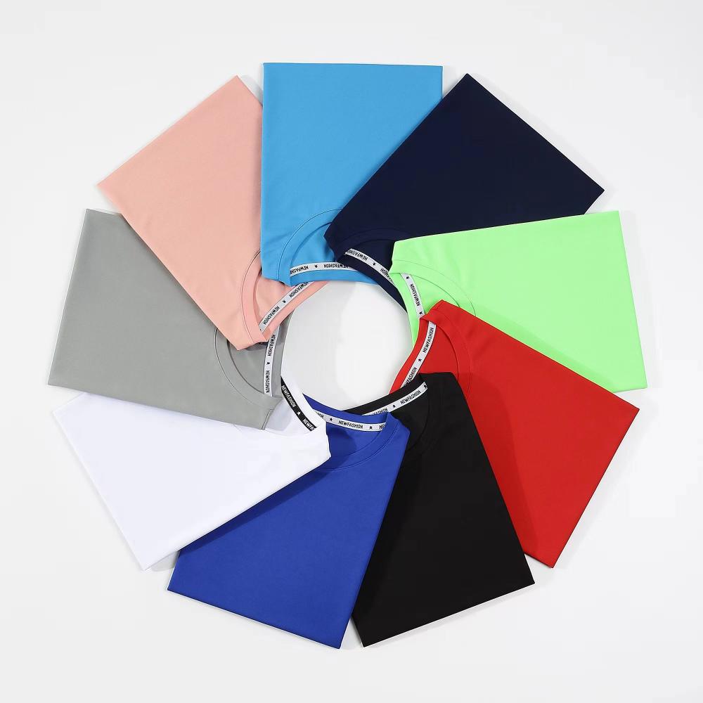 Custom Summer Ice Silk Quick-Dry Crew Neck T-Shirt for Marathon Sports Uniform Short-Sleeve Promotional Cultural Apparel LOGO Printing Wholesale