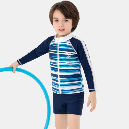 Momasong Boys and Children Swimsuits Split Sunscreen Quick-Drying Long-Sleeve Swimsuits for Big Children and Baby Beach Swimwear