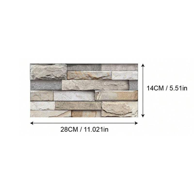 2D tiendas de azulejos de rayas cafetería renovación decoración embellecedora pegatinas de PVC impermeables a prueba de agua