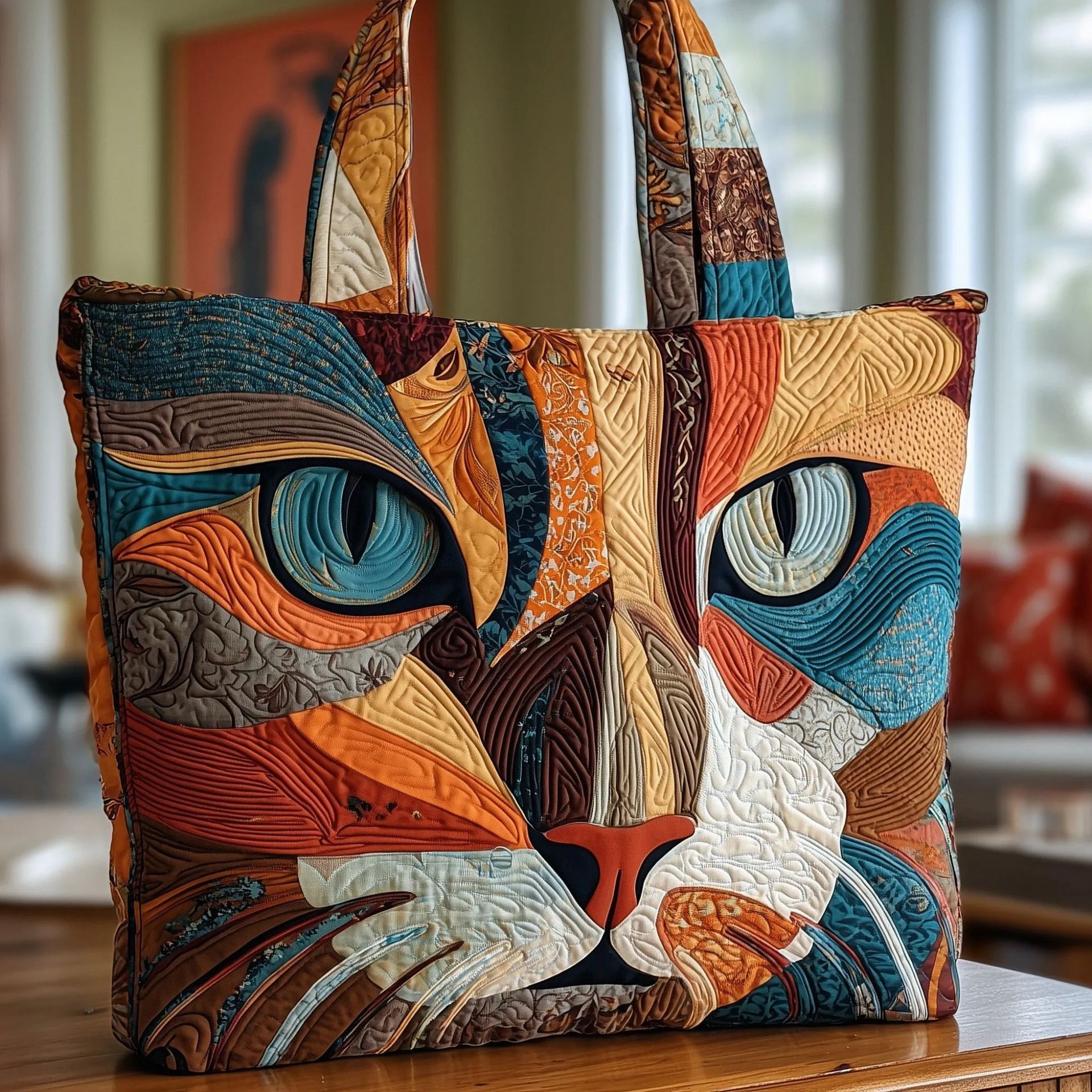 2026 Cross-Border Independent Site Amazon New Handbag Digital Printed Tote Bag Fashionable Quilted Tote Bag