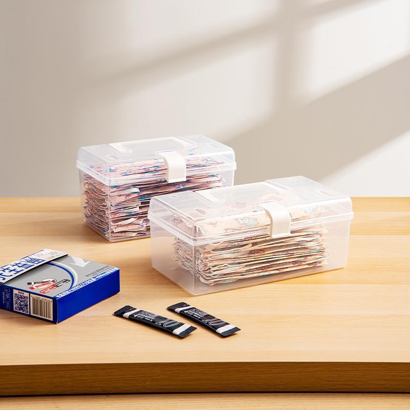 Nueva caja de almacenamiento de máscara transparente portátil transparente caja de almacenamiento de máscara vacía caja de almacenamiento temporal de plástico transparente para el hogar
