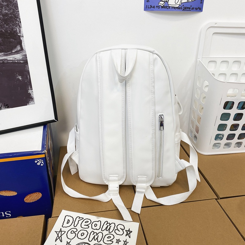 Mochila escolar para mujer 2022 nuevo estilo estudiante de secundaria PU mochila moda casual pareja de computadora de gran capacidad marea