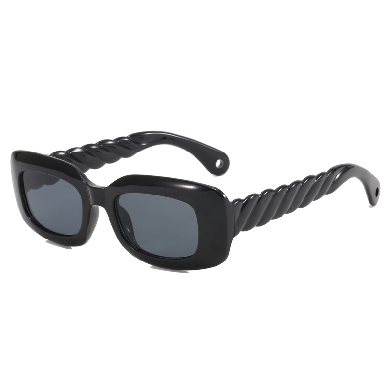 Nuevas gafas de giro transfronterizo piernas gafas de sol de color caramelo rectangular retro gafas de sol de moda europea y americana moda desgaste calle tiro gafas de sol