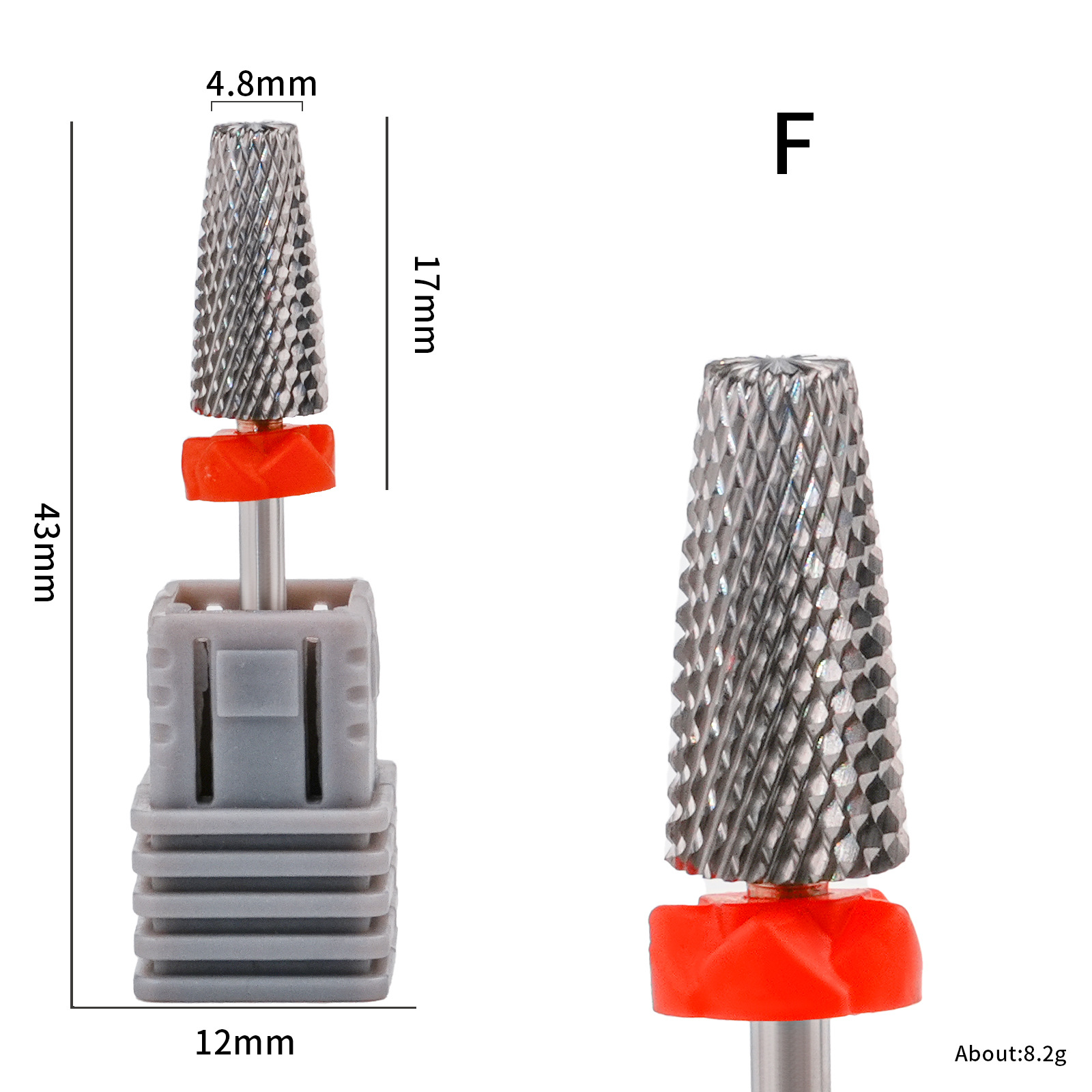 Cabeza de molienda de acero de tungsteno para uñas, dientes cruzados cinco en uno, dientes de cabeza, descarga rápida de pegamento duro, piel muerta, cabezal de molienda de alta calidad
