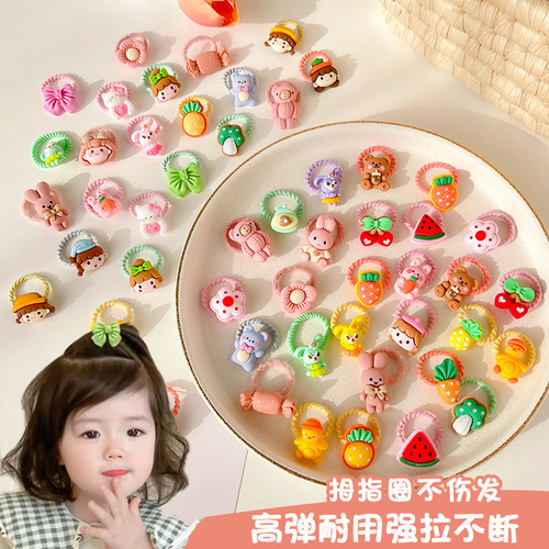 Children's rubber band headband for girls and babies. The rubber band does not hurt the hair. High elastic small baby headband.