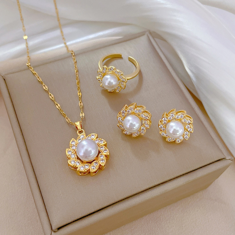 Ensemble de perles rotatives, collier luxueux en zircon, tendance mode femme, inspiré des célébrités d'Internet._voghion.com