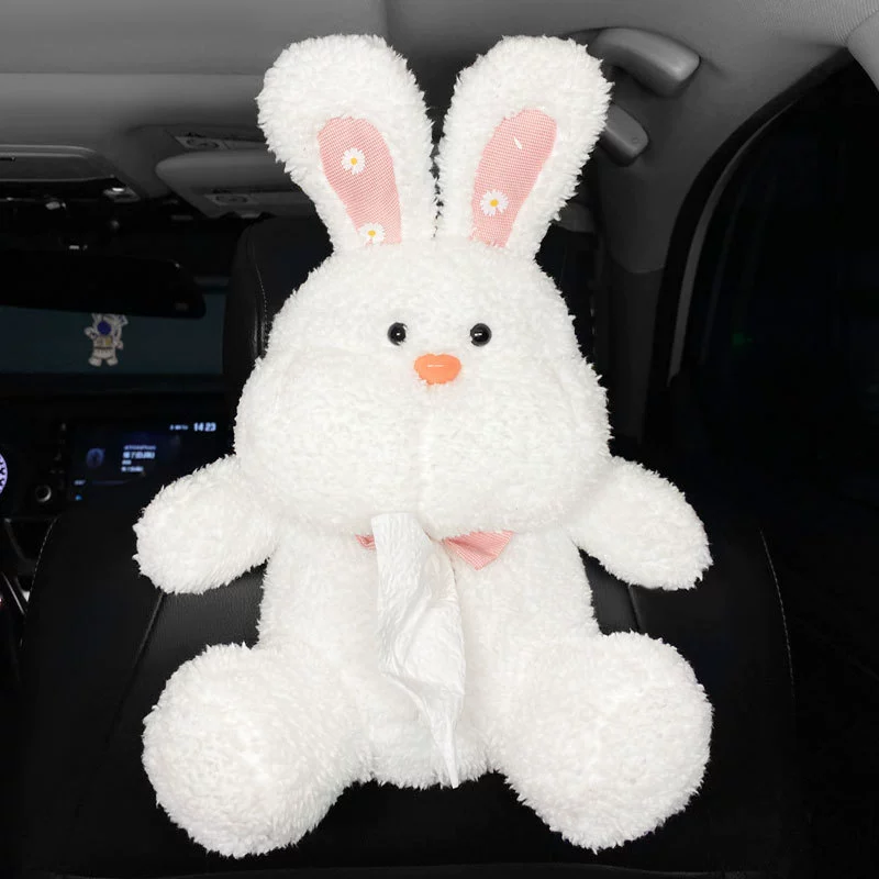 Держатель для салфеток Car Plush Tissue Box Holder, милый карточный висящий держатель салфеток, декоративные животные модели