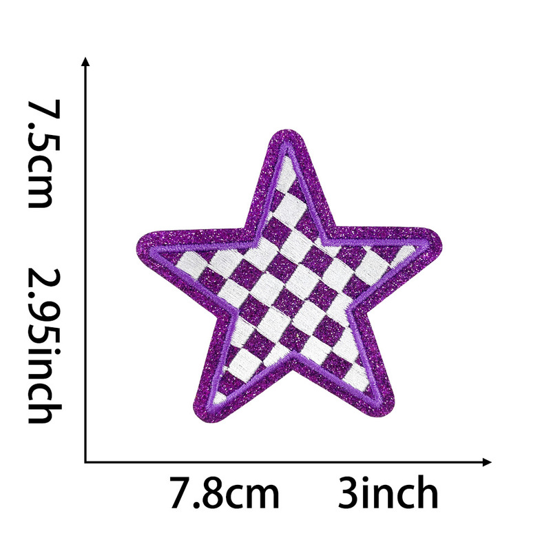 グリット五芒星 7.8x7.5 刺繍布パッチ刺繍スタンプ|undefined