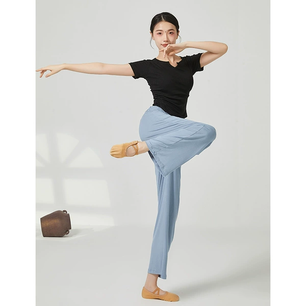 Black blue trousers, with short sleeve