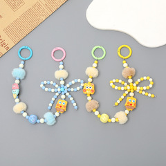 New Cute SpongeBob Handbag Chain Handmade Bead Pendant for Girls Water Cup Backpack Phone Chain Accessory