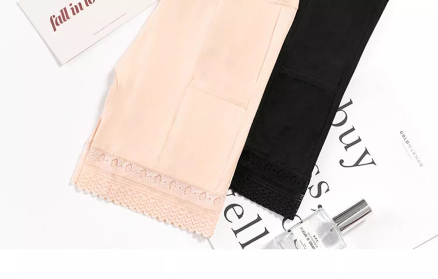 Skin Color Pocket Lace Shorts