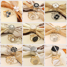 韩系时尚百搭丝巾扣环百搭两用丝巾扣小众设计轻奢扣腰风衣腰带扣