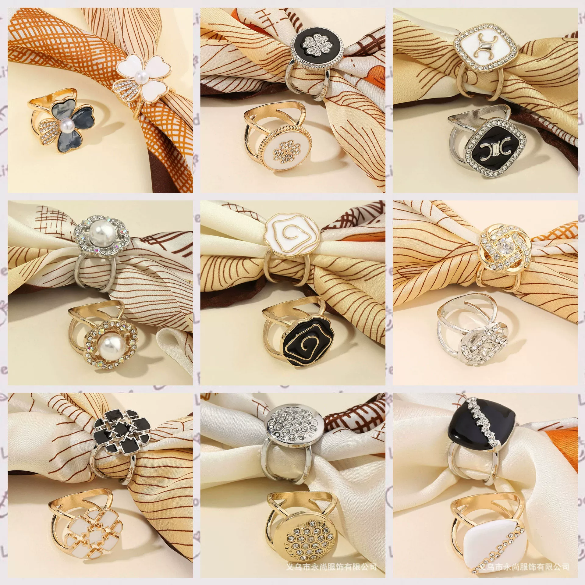 Корейская мода, универсальная пряжка для шелкового шарфа, универсальная пряжка для шелкового шарфа двойного назначения, нишевый дизайн, доступная роскошная пряжка, пряжка для ремня для ветровки на талии