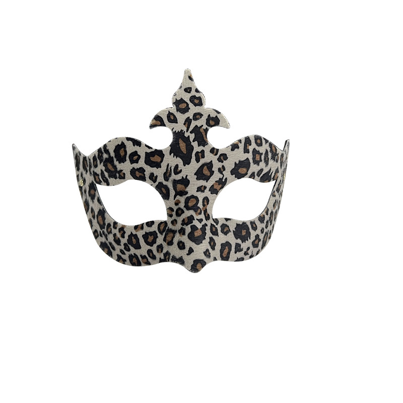 Carnaval máscara de leopardo mitad cara bar femenina máscara de baile de máscaras accesorios en vivo nicho máscara de leopardo avanzada