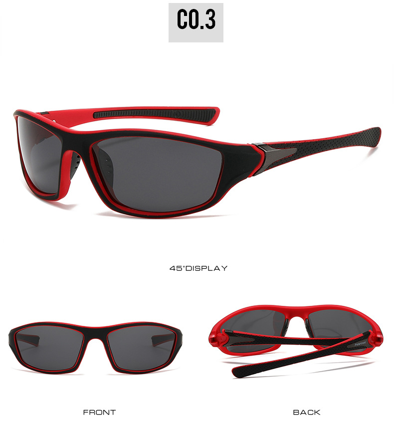 72g Weight Full Frame Glasses Structure Sunglasses Classification Tac, UV400 Protection Lens Material Biker Glasses Style Travel Occasion Color Block Pattern All Seasons Season Unisex Gender Casual Style Grey, Black Color Casual Color Block Tac UV400 Protection Biker Full Frame Men's Sunglasses 9