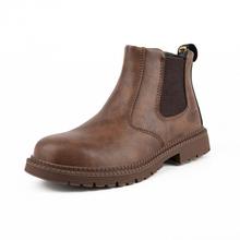 Men's Steel Toe Work Boots Anti Skid Safety Shoes Leather