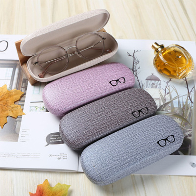 goods in stock glasses case customized Iron box PU cortex Eye wholesale glasses storage box glasses Box