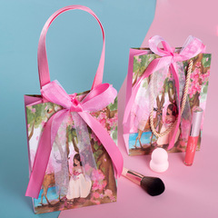 手繪禮品袋原創服裝袋購物袋創意蝴蝶結伴手禮手提袋服裝店紙袋子