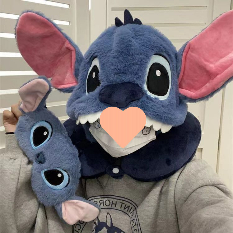 Dormir adorable sticky almohada de dibujos animados siesta encapuchada protección de cuello almohada de cuello creativa almuerzo para el cumpleaños