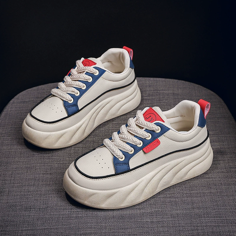 2024 осень маленькие белые туфли новая корейская версия s школьницы толстая подошва увеличенная спортивная обувь повседневная обувь HB1393