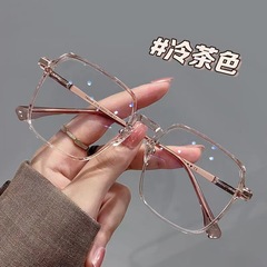 2055ファッションのブルーレイ防止メガネの女性の大枠の赤い本のすっぴんの光感の平光鏡の潮流はやせているメガネの卸売りを現します。