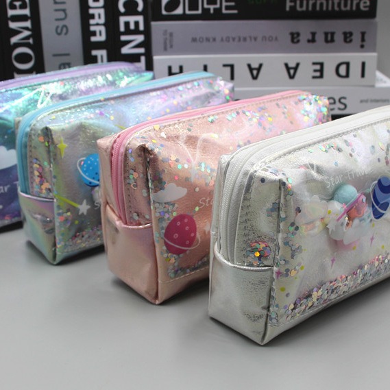 Brand capacious cosmetic bag