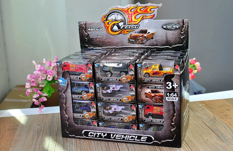 Die-cast Alloy Car Model, Realistic Metal Toy, 1:64 Scale, Mini Construction & Military Styles